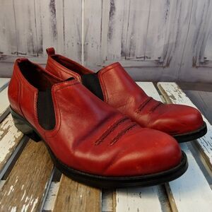 Simple 7.5 red comfort mules clogs womens shoes he